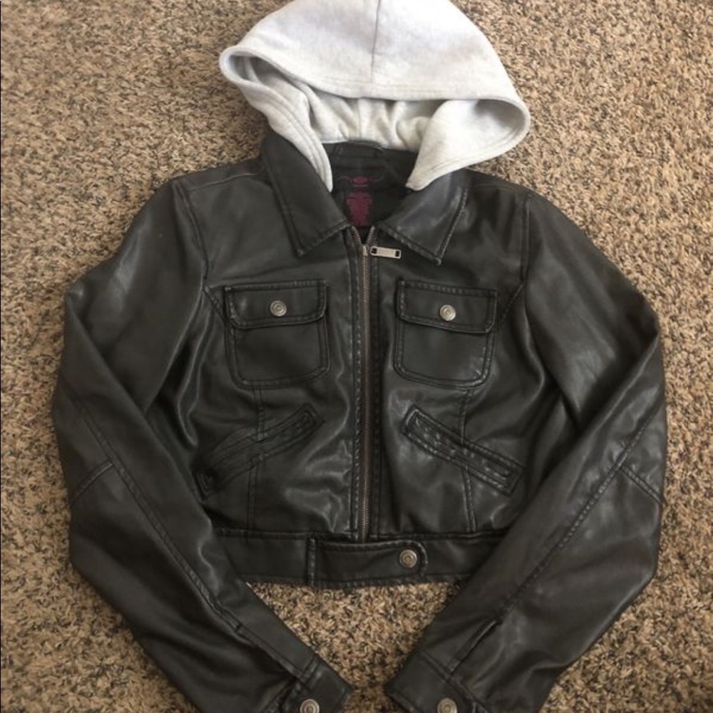 Black “leather” jacket
